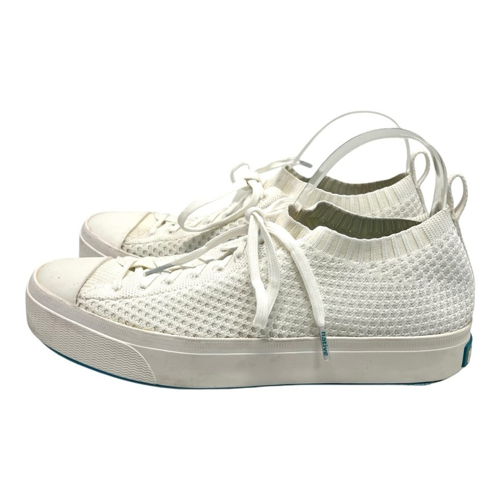 Native Jefferson 2.0 Liteknit White Slip-On Sneakers with Laces Women’s 8 - Picture 6 of 16